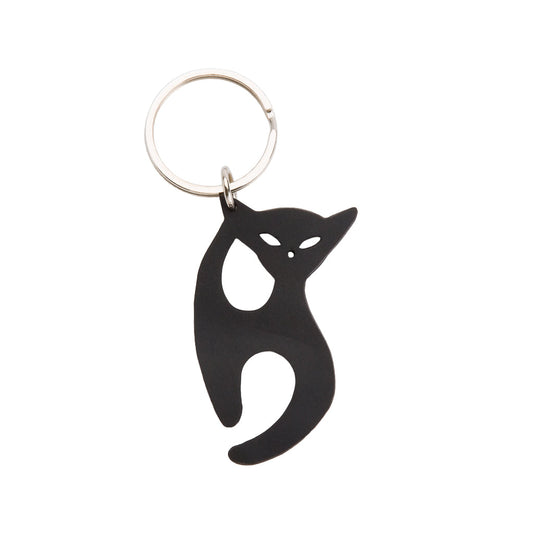 Jasper Recycled Rubber Cat Vegan Keyring