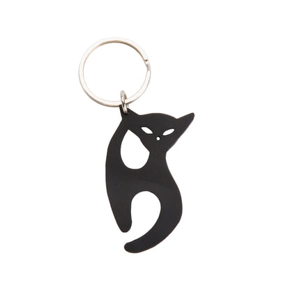 Jasper Recycled Rubber Cat Vegan Keyring