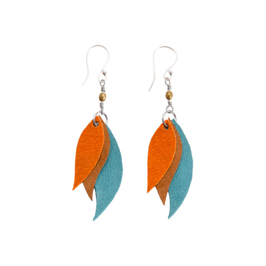 Flake Recycled Leather Earrings