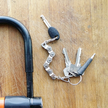 Recycled Bike Chain Vegan Keyring