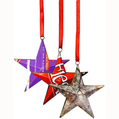 Upcycled Metal Can Star Ornament