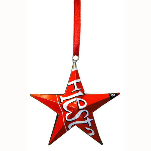 Upcycled Metal Can Star Ornament