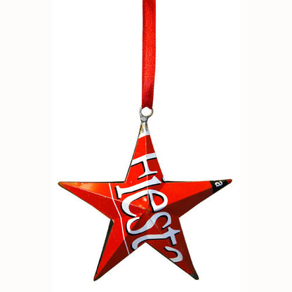 Upcycled Metal Can Star Ornament