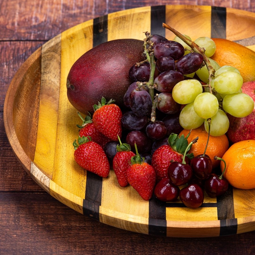 Artisan Upcycled End Grain Fruit Bowls (2 Patterns & 2 Sizes