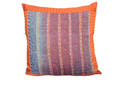 Embroidered Recycled Zari Kantha Holiday Pillow Case