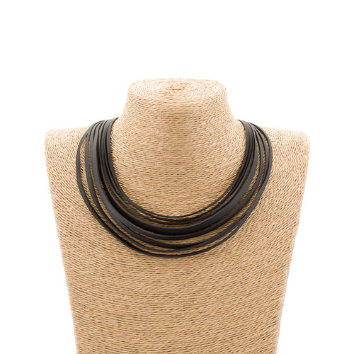 Carter Layered Recycled Rubber Necklace