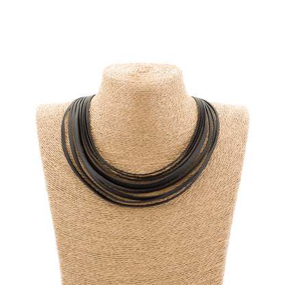 Carter Layered Recycled Rubber Necklace