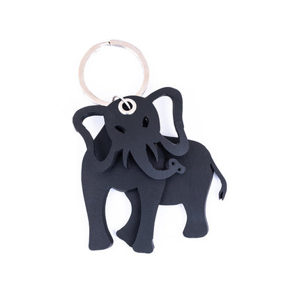 Jumbo 3D Recycled Rubber Elephant Vegan Keyring