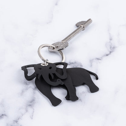 Jumbo 3D Recycled Rubber Elephant Vegan Keyring