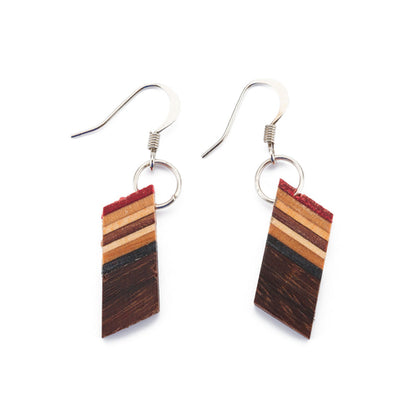 Genjang Recycled Skateboard Dangle Earrings