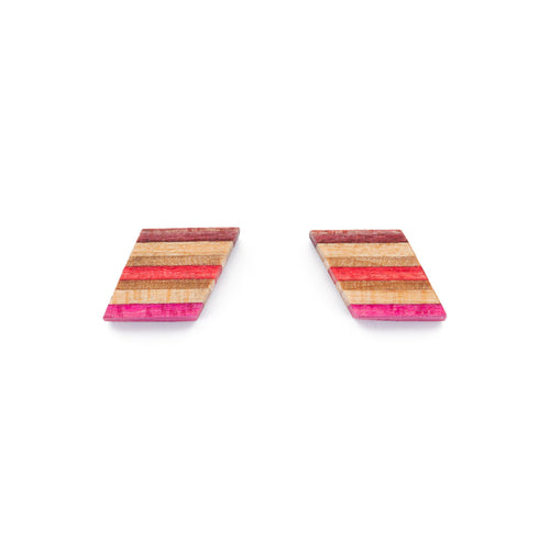 Kite Recycled Skateboard Wooden Stud Earrings