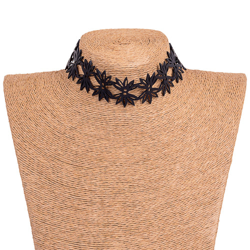 Mimosa Flowers Recycled Rubber Statement Choker