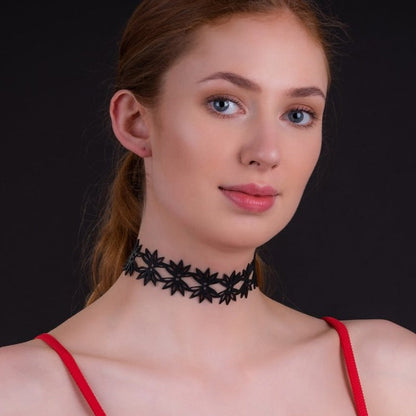 Mimosa Flowers Recycled Rubber Statement Choker