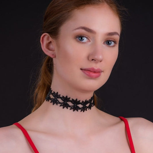 Mimosa Flowers Recycled Rubber Statement Choker