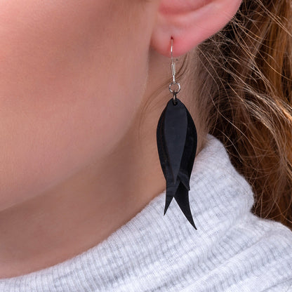 Flake Recycled Rubber Earrings