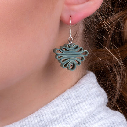 Zig Zag Recycled Rubber Earrings (3 Colours Available)