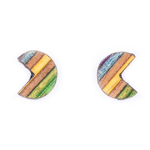 Pac Recycled Skateboard Stud Earrings