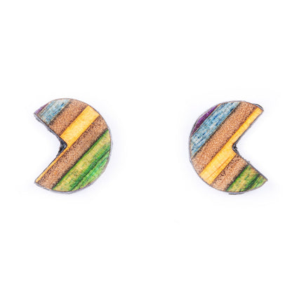 Pac Recycled Skateboard Stud Earrings