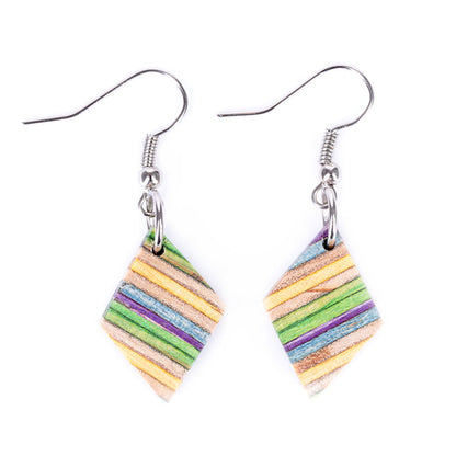 Kite Recycled Skateboard Dangle Earrings