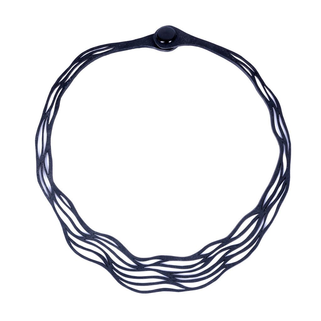 Flow Elegant Recycled Rubber Necklace