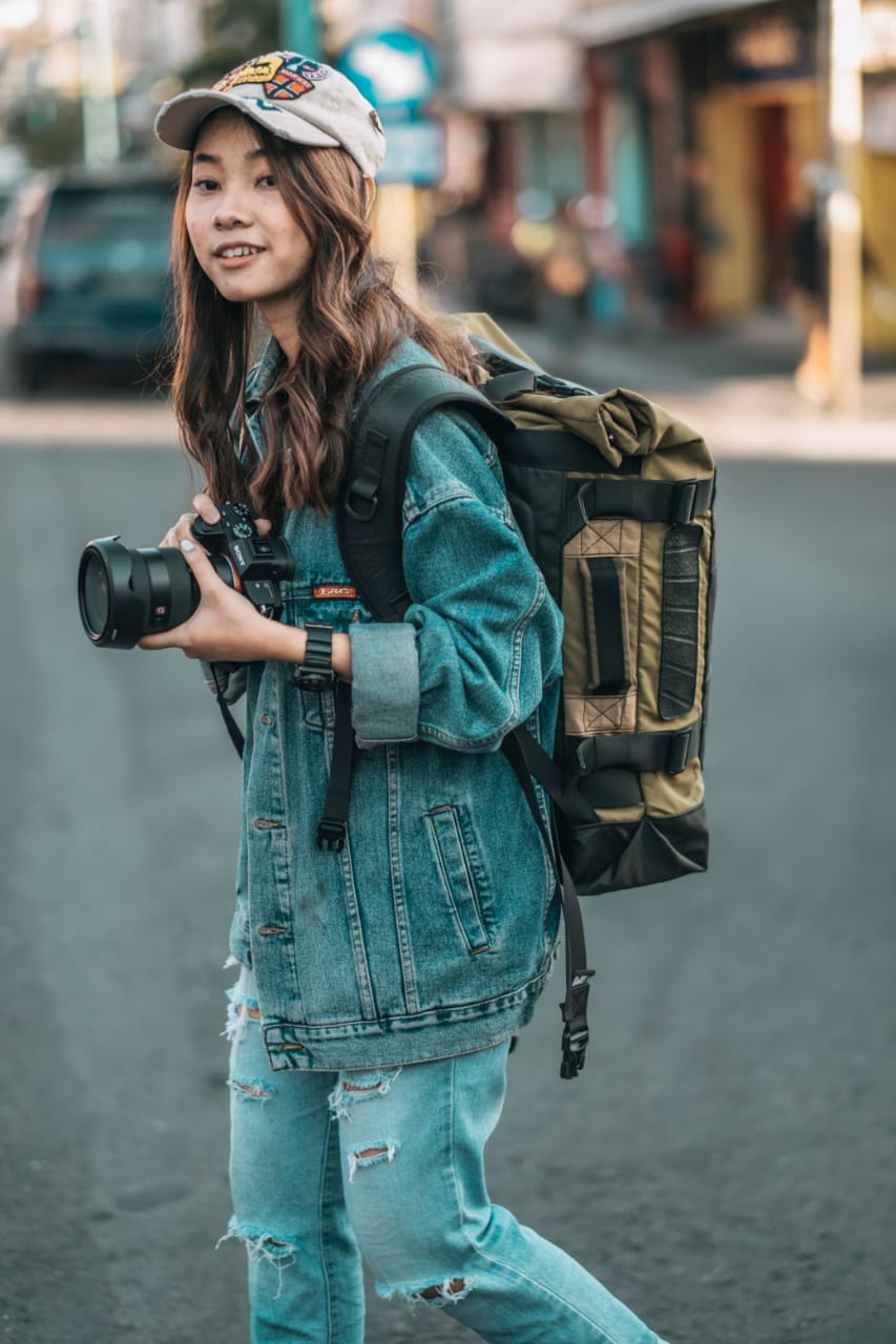 Water Resistant Roll Top Vegan Backpack