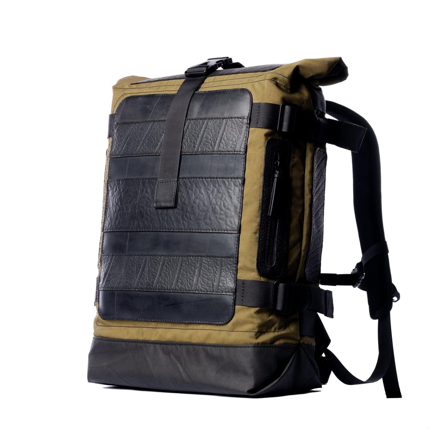 Water Resistant Roll Top Vegan Backpack