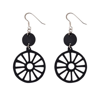 Water Wheel Upcycled Rubber Earrings