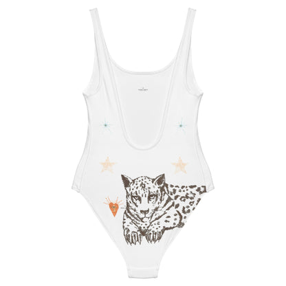 Lyra One Piece Swimsuit in White Jaguar