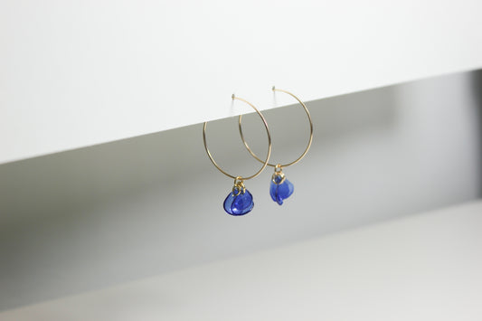 Emma Blue Hoops