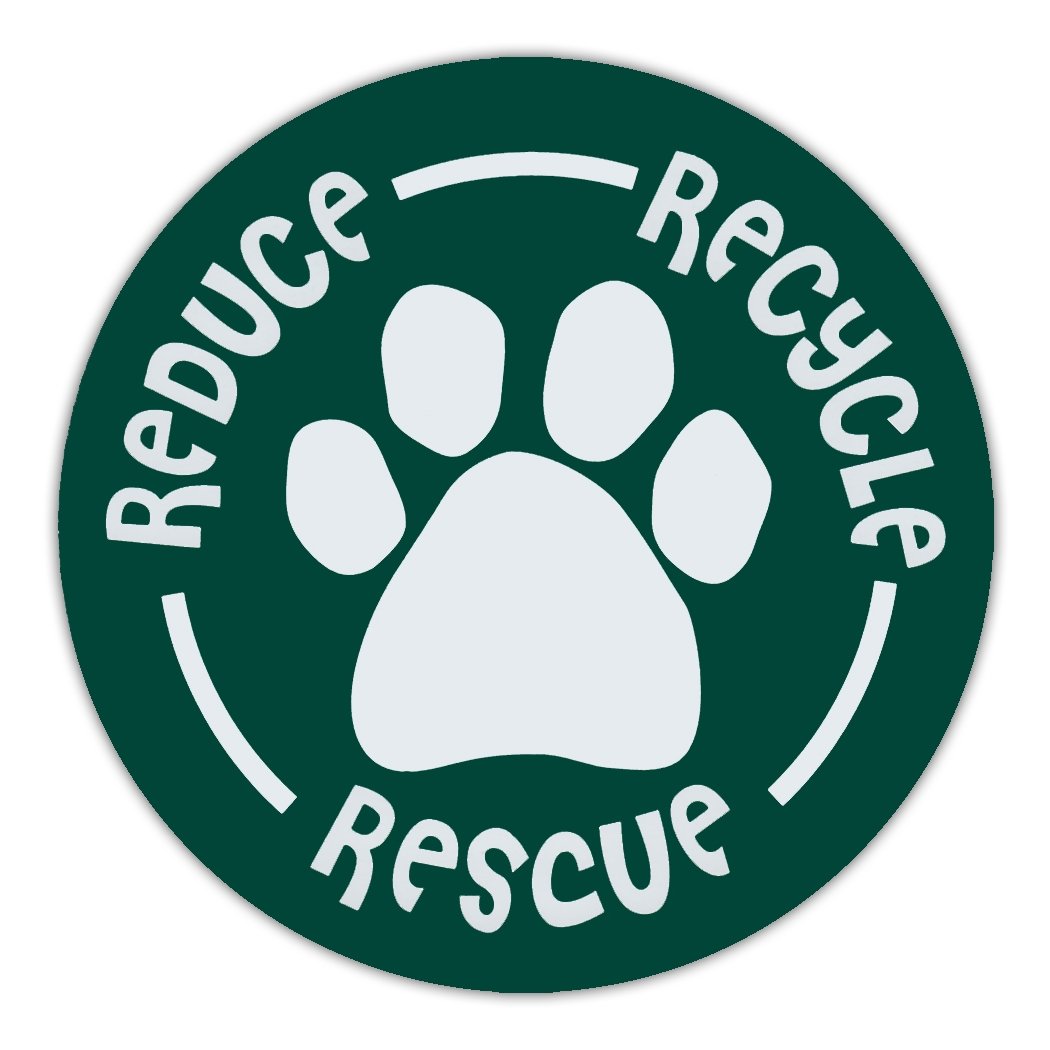 Reduce, Recycle, Rescue, 4.75" Diameter Round Magent