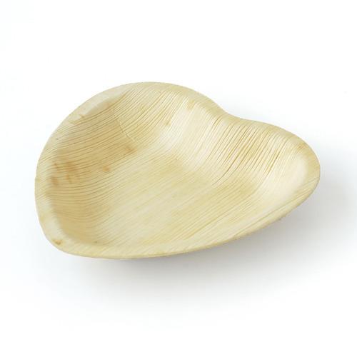 Sustainable and Biodegradable Heart Shaped Palm Leaf Plates 6" Inch