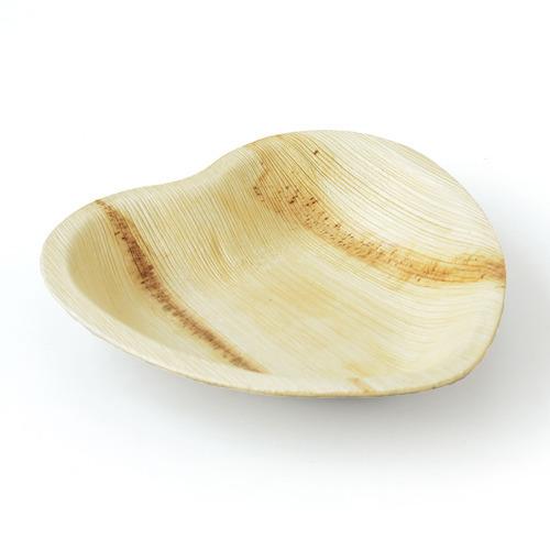 Sustainable and Biodegradable Heart Shaped Palm Leaf Plates 6" Inch