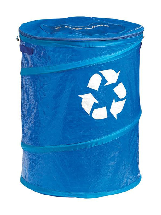 Pop-Up Blue Recycle Bin