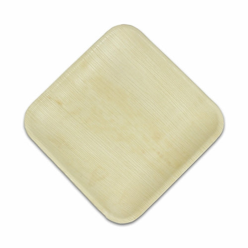 Sustainable and Biodegradable Palm Leaf Plates Square 8" Inch