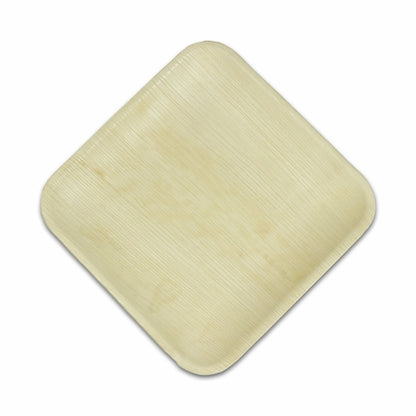 Sustainable and Biodegradable Palm Leaf Plates Square 8" Inch