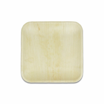 Sustainable and Biodegradable Palm Leaf Plates Square 8" Inch