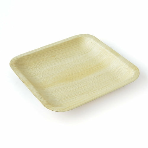 Sustainable and Biodegradable Palm Leaf Plates Square 8" Inch