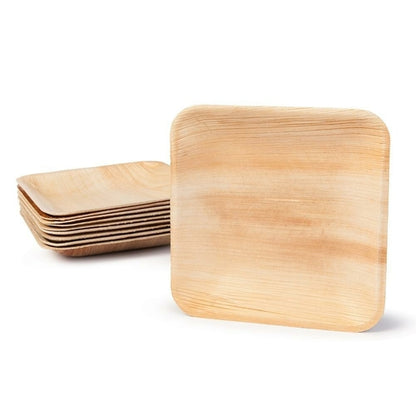 Palm Leaf Plates Square Dinner ALL SIZES Plates 4"-10" Inch (Set of