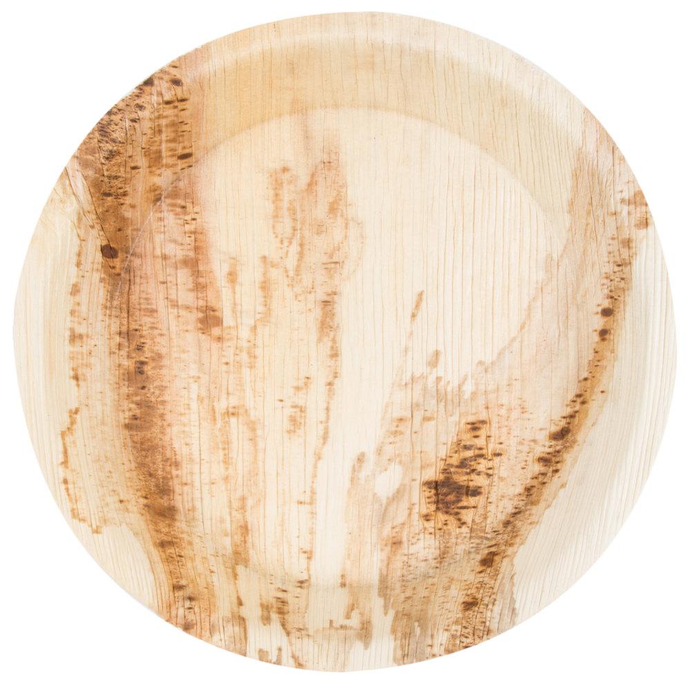 Sustainable and Biodegradable Palm Leaf Plates Round 8" Inch