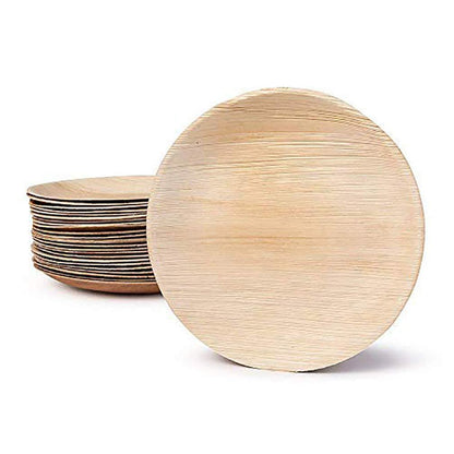 Sustainable and Biodegradable Palm Leaf Plates Round 10" Inch