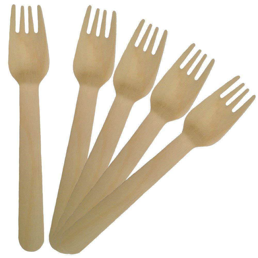 Sustainable and Biodegradable Disposable Wooden Forks