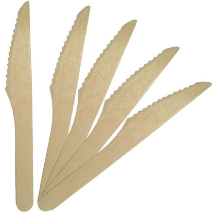 Sustainable and Biodegradable Disposable Wooden Knives