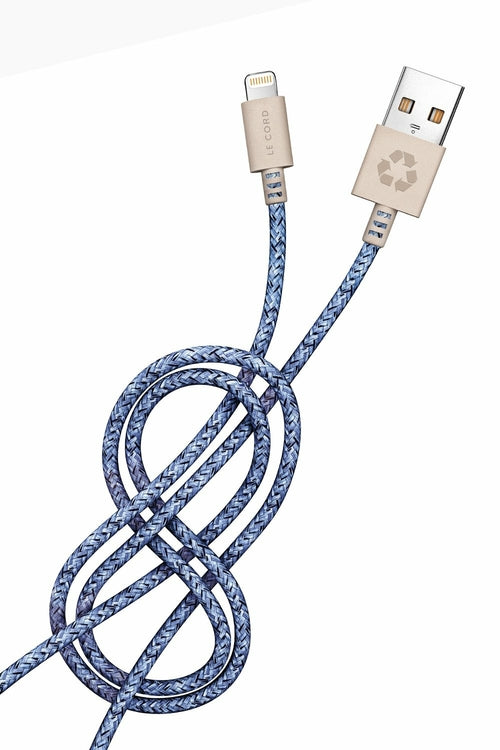 iPhone Lightning cable - Made of recycled fishing nets - Blue