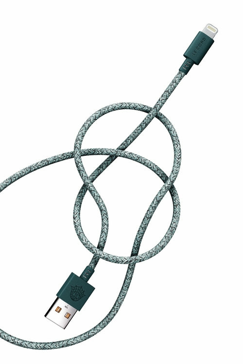 iPhone Lightning cable - Made of recycled fishing nets - Green