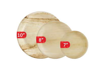 Sustainable and Biodegradable Palm Leaf Platter Tray Round 12" Inch