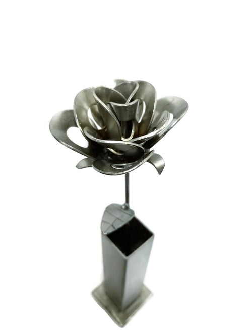 Original Immortal Rose, Recycled Metal Sculpture