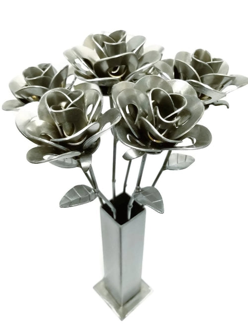 Original Immortal Rose, Recycled Metal Sculpture